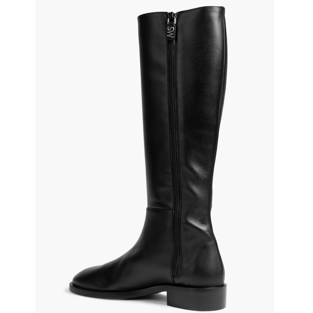 🌹STUART WEITZMAN🌹 Keelan Leather Knee Black Boots Size: 5B - Picture 3 of 14